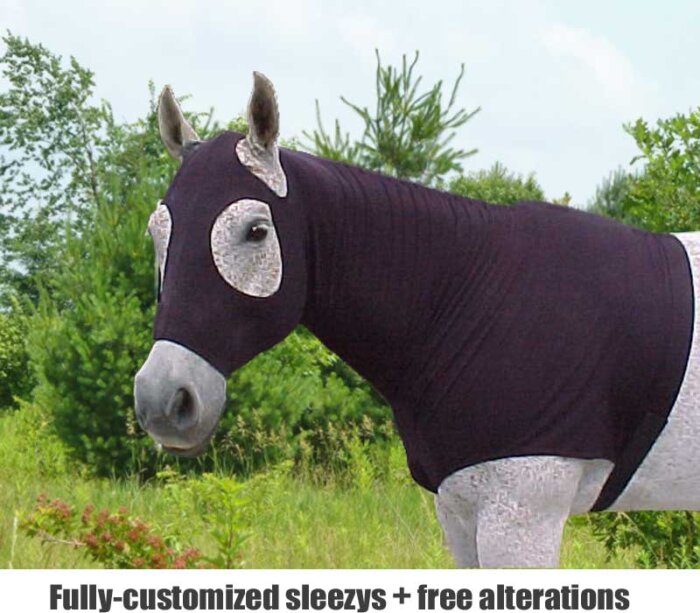 tuff stuff horse sleezy shown in black pull-on with center yoke between the front legs