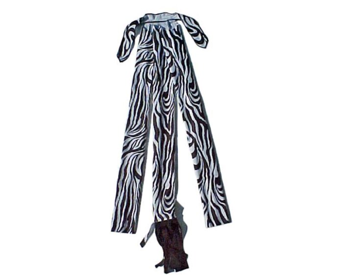 braid in tail bags in zebra print