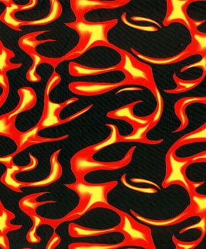 orange flame print