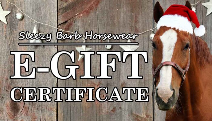 sleazy barb horse clothing gift card