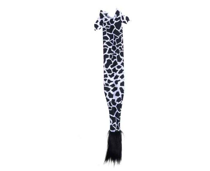 horse costume black and white cow tail