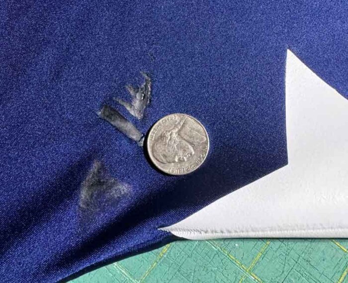 iron damage on captain america horse costume