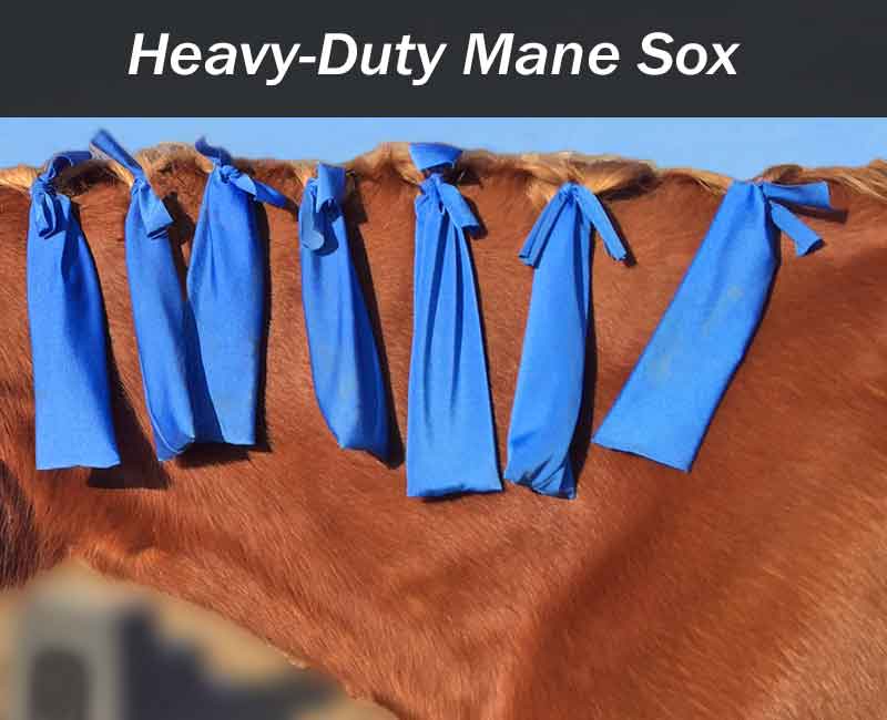 heavy-duty mane bags shown in royal blue