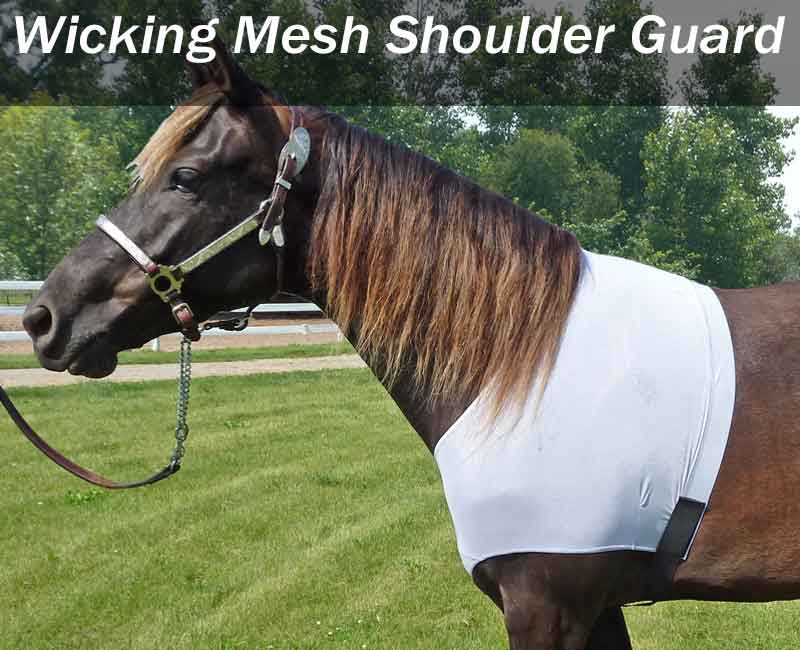 wicking mesh shoulder guard for under fly sheets or to prevent sunburn