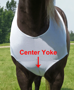 horse shoulder guard with center yoke