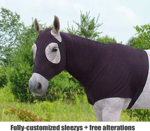 tuff stuff horse sleezy shown in black pull-on with center yoke between the front legs