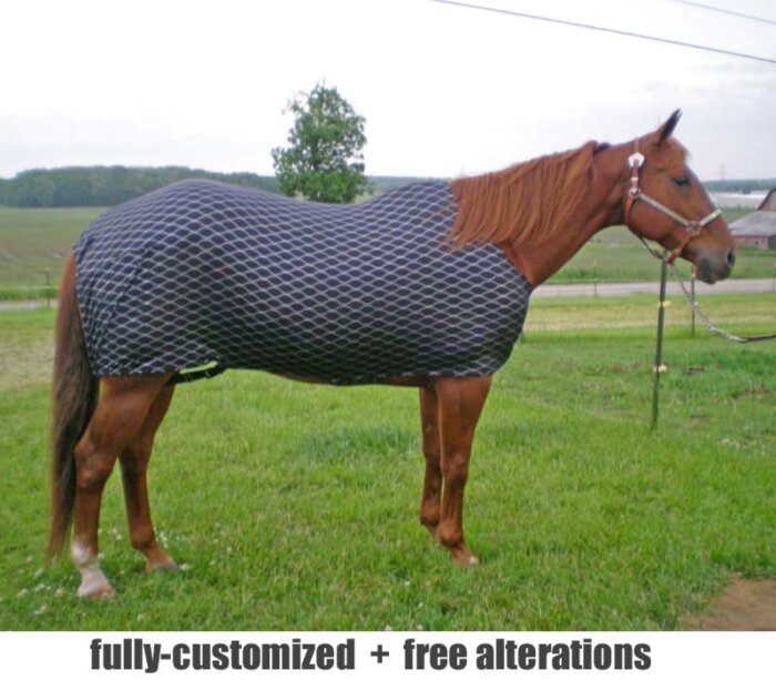HKM LYCRA FOUR WAY STRETCH RUG HORSE PONY BODY SUIT FREE DELIVERY 