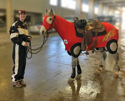 costumes for horses race car