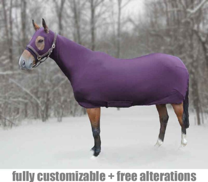 full body sleezy in purple fleece