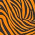 swirly black tiger stripes on orange background Lycra