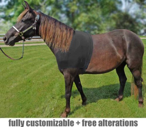 ENGLISH OR WESTERN HORSE LYCRA LARGE SHOULDER GUARD PROTECTION FOR YOUR HORSE 