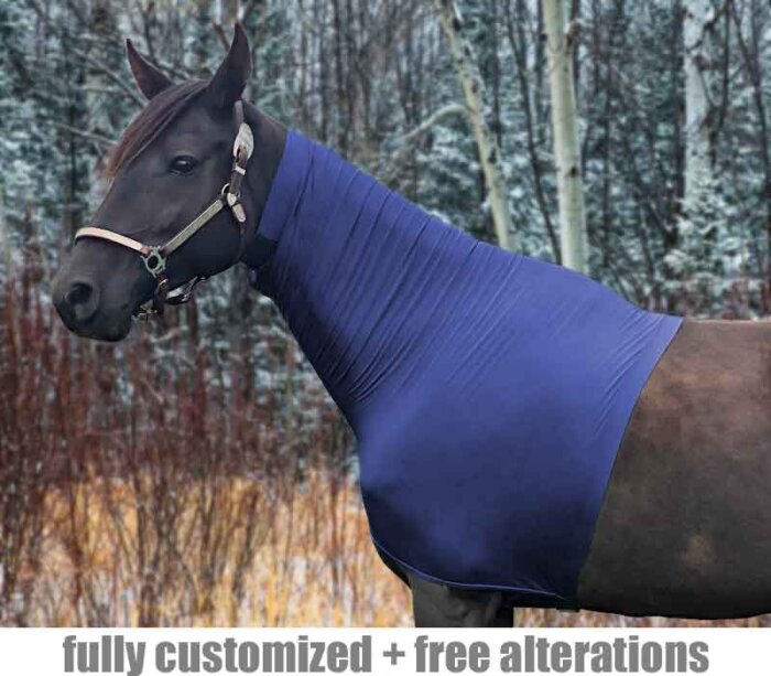 pony fleece lined faceless sleazy in navy blue