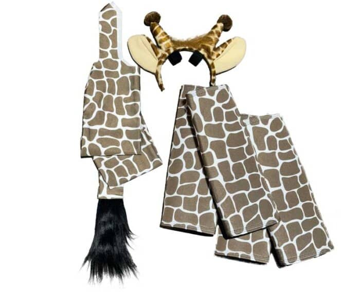 horse costume giraffe with tail bag, horns & ears and front and rear polo wraps