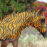 orange and black tiger stripe horse costume